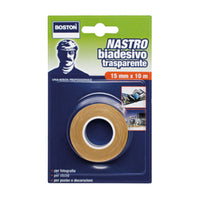 BOSTON NASTRO BIADESIVO 15MMX10M TRASPARENTE- BOSTON ITALIA- 12,0 pz