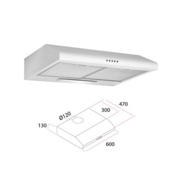 CAPPA ELETTRICA PER CUCINA 60 CM- AMAFLEX- 1,0 pz