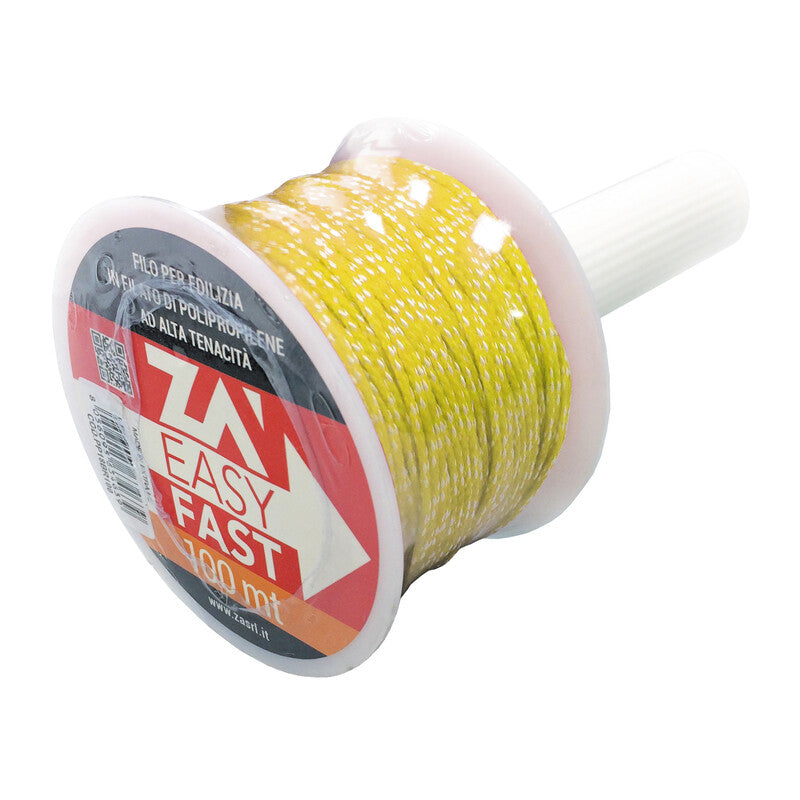 FILO P/EDILIZIA C/MANICO D 1,8 MMX100 M  GIALLO- 1,0 pz