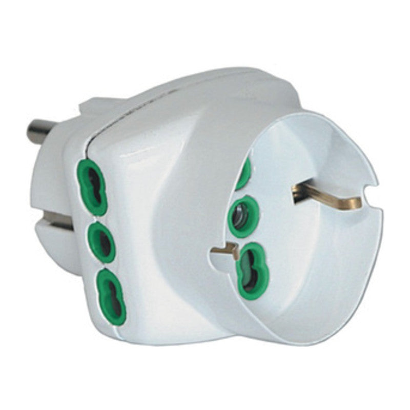 FME 82.230 ADATTATORE SCHUKO 2P+T BIPASSO+SCHUKO- FANTON- 5,0 pz