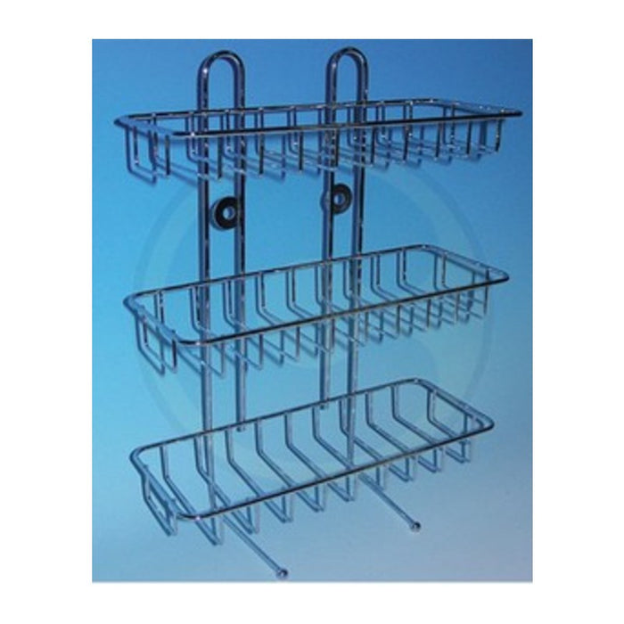 MENSOLA ACCIAIO 3 RIPIANI CROMO DFW0225S- ARREDARE NO PROBLEM- 6,0 pz