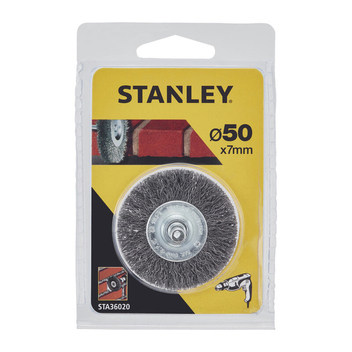 PIRANHA STANLEY STA36020 (X36020) SPAZZOLA ACCIAIO CIRCOL. D.50- STANLEY- 1,0 pz