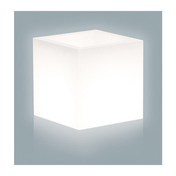 VASO HOME LIGHT CUBE 40X40XH41 CM BIANCO- 1,0 pz