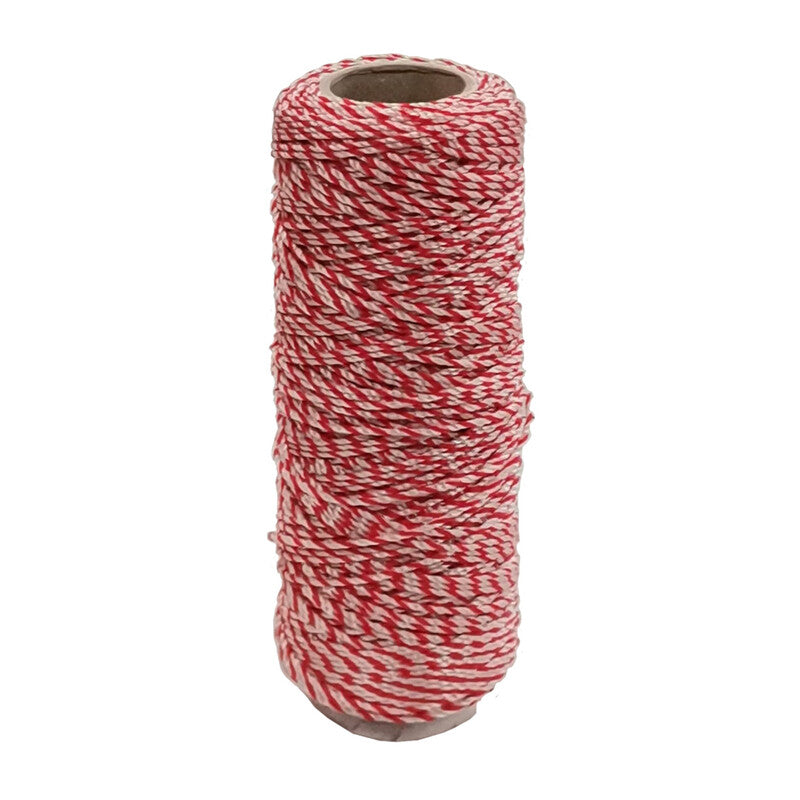 LENZA P/MURATORE IN PP BIANCO ROSSO 100 M- 5,0 pz