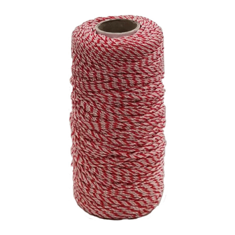 LENZA P/MURATORE IN PP BIANCO ROSSO 200 M- 4,0 pz