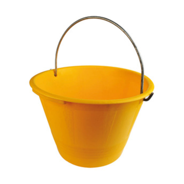 SECCHIO P/MURATORE PLAST C/ARCO GIALLO D 36CM 12 L- 10,0 pz