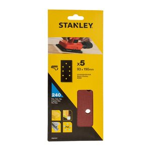 PIRANHA STANLEY STA31527 (X31527) 5 FOGLI VEL. B+D 93X190 GR.240- STANLEY- 1,0 confezione
