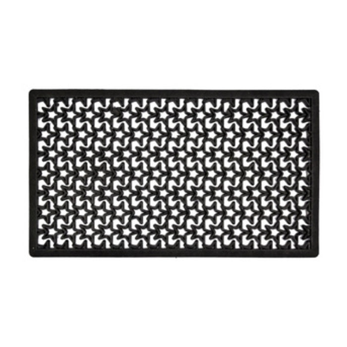 ZERBINO STELLATO NERO CON BORDO 40X70 CM- ISMAR- 5,0 pz