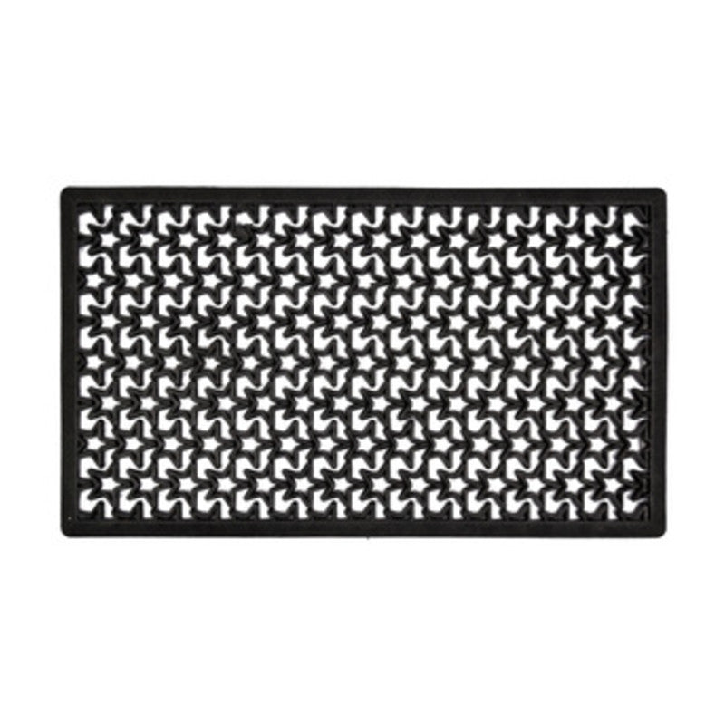 ZERBINO STELLATO NERO CON BORDO 40X70 CM- ISMAR- 5,0 pz