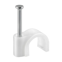 FISSACAVI PVC C/CHIODO  5 MM CONF. 100 PZ- ELECTRALINE 3PMARK- 6,0 confezione