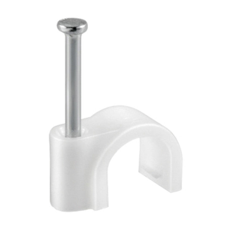 FISSACAVI PVC C/CHIODO  5 MM CONF. 100 PZ- ELECTRALINE 3PMARK- 6,0 confezione