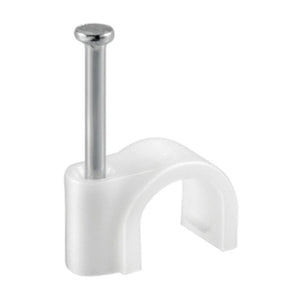 FISSACAVI PVC C/CHIODO  6 MM CONF. 80 PZ- ELECTRALINE 3PMARK- 6,0 confezione