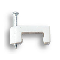 FISSACAVI PVC PIATTO C/CHIODO  8 MM CONF. 25 PZ- ELECTRALINE 3PMARK- 1,0 confezione