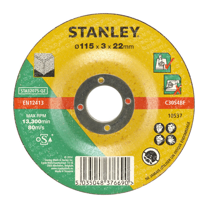 PIRANHA STANLEY STA32075 (X32075) DISCO D 115 PIETRA- STANLEY- 1,0 pz