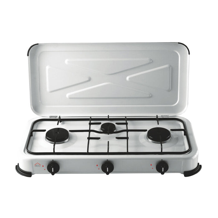 FORNELLO A GAS 3 FUOCHI CON COPERCHIO 4,1 KW- 1,0 pz