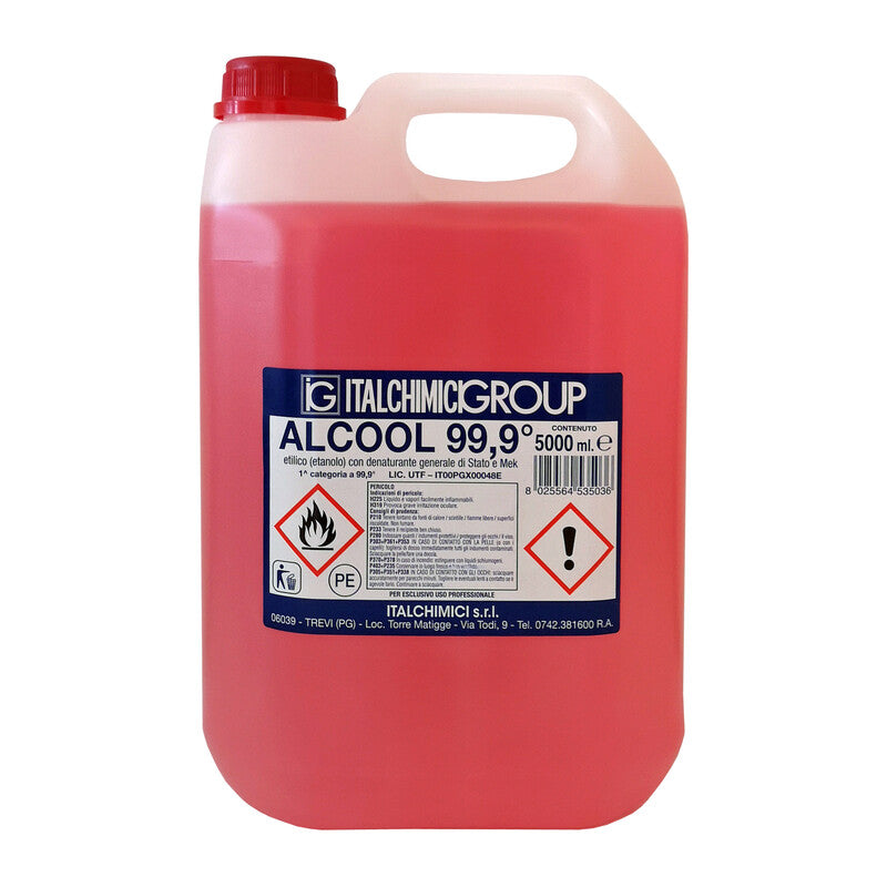 ALCOOL DENATURATO 99,9 CERTIF. 5 L ITALCHIMICI- 4,0 pz