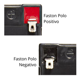 Batteria piombo 12 volt 7 ampere ricaricabile attacco aaston f2 6,3mm