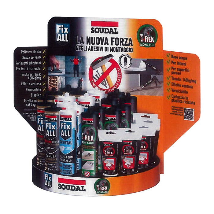 SOUDAL ESPOSITORE VUOTO  FIX ALL  T-REX- 1,0 pz