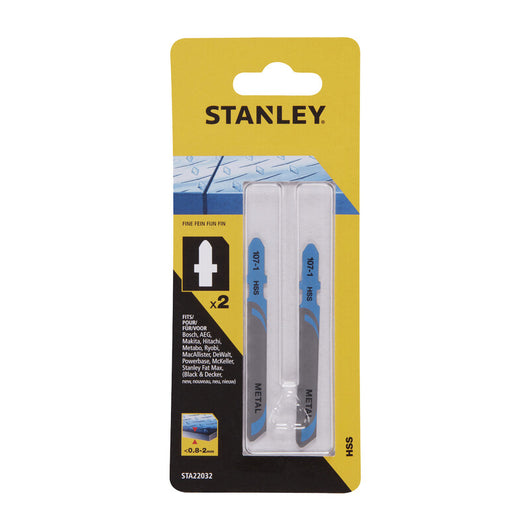 PIRANHA STANLEY STA22032 (X22033) 2 LAME METALLO T/FINE ATT.A T- STANLEY- 1,0 confezione