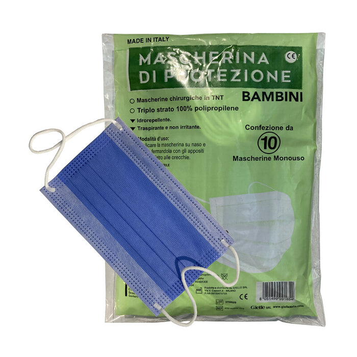 MASCHERINA CHIRURGICA BAMBINO PZ 10- 1,0 confezione