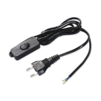 PL CAVO 1,5 M 2X0,75 C/INTERRUTTORE NERO*- ELECTRALINE 3PMARK- 5,0 pz