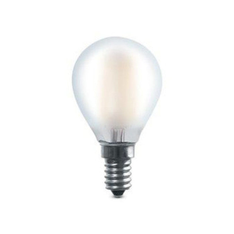 LED SFERA  4W E14 2700K  470 LM FILAM SATIN- 10,0 pz