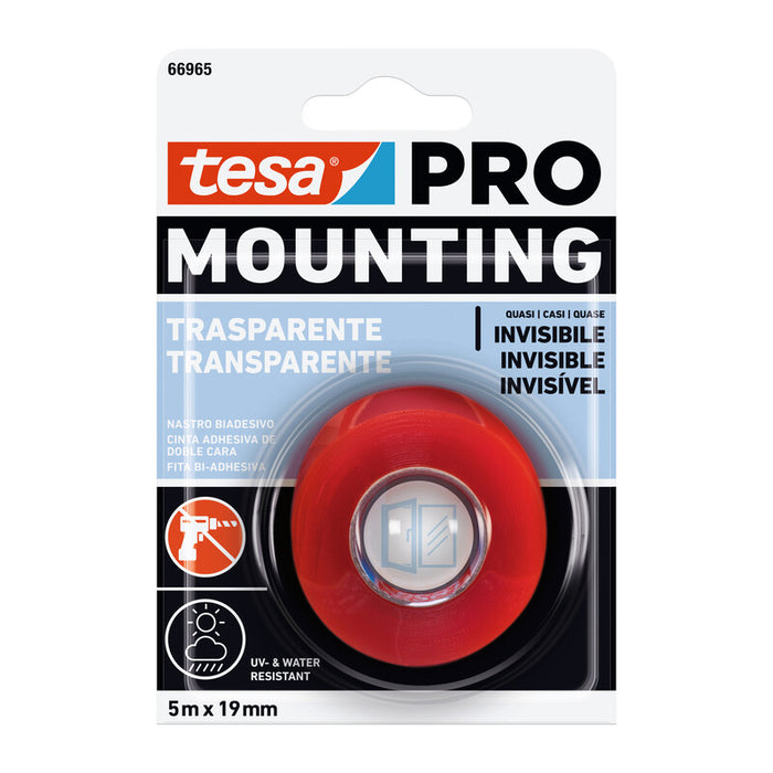 NASTRO BIADESIVO TESA MOUNTING PRO TRASP 19MMX5M- 12,0 pz
