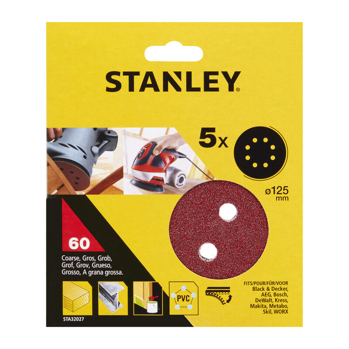 PIRANHA STANLEY STA32027 (X32027) 5 DISCHI VEL. ROT ORB 125 GR.60- STANLEY- 1,0 confezione