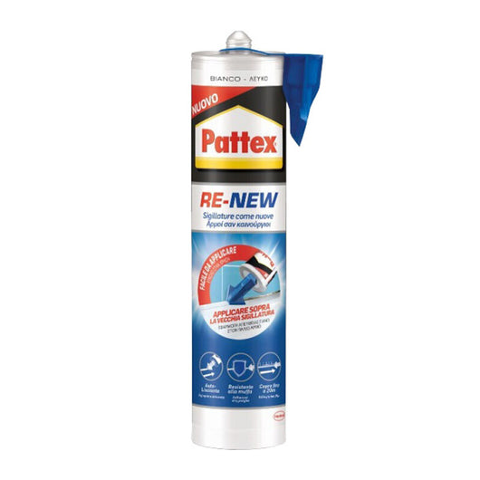 PATTEX BAGNO SANO RE-NEW BIANCO CARTUCCIA 280 ML.- 12,0 pz
