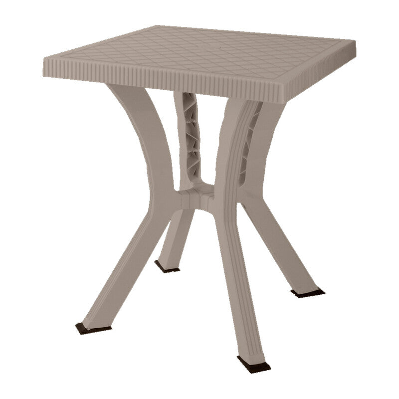 TAVOLO RIGOLETTO ELITE DA GIARDINO IN RESINA CM 60X60 TORTORA