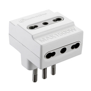 ADATTATORE TRIPLO 16A 3PR BIP BIANCO FIG.10- ELECTRALINE 3PMARK- 25,0 pz