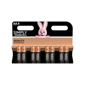 DURACELL SIMPLY ALCALINA STILO 8 PZ MN1500- DURACELL- 12,0 blister