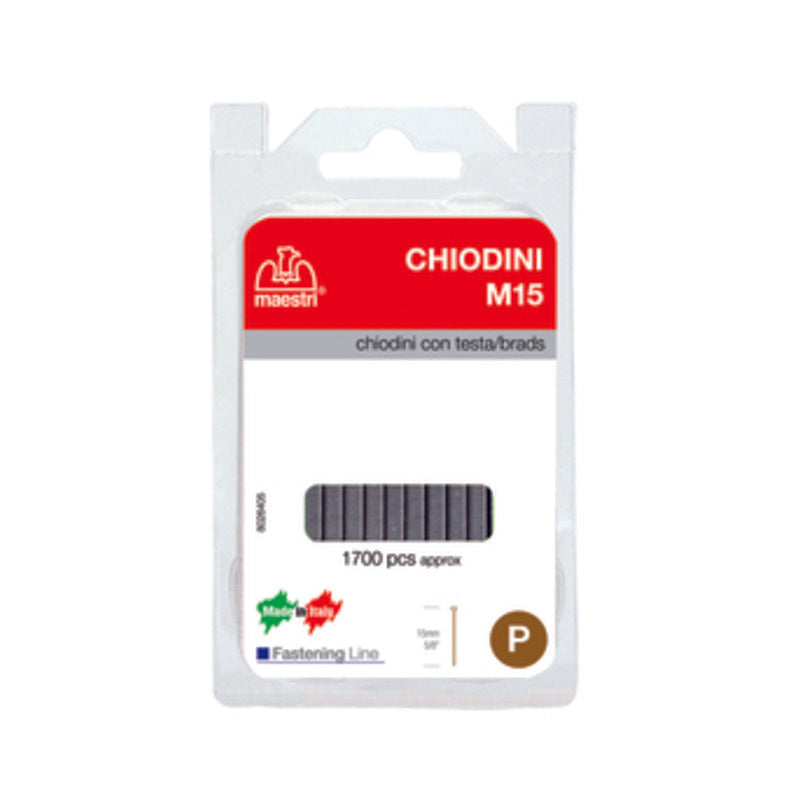MAESTRI BLISTER CHIODINI M15 P/FISSATRICE 1700 PZ- MAESTRI- 1,0 confezione