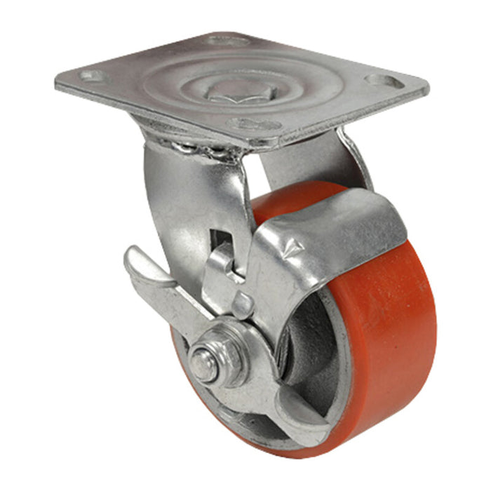 RUOTA POLIURETANO D 200X50 PIASTRA GIREV FRENO EXP- 1,0 pz