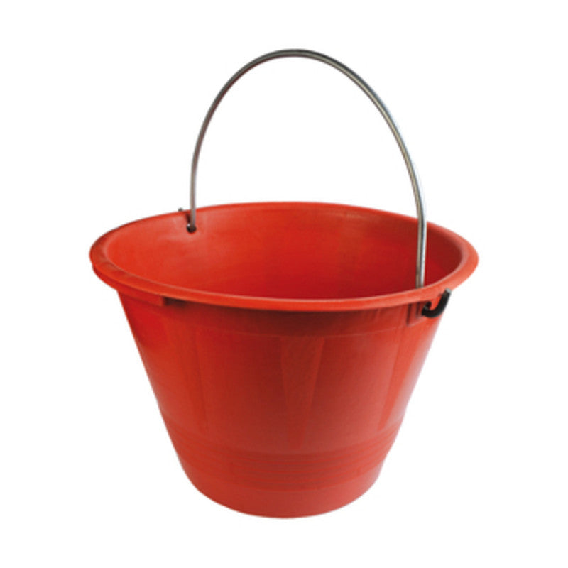 SECCHIO P/MURATORE PLAST C/ARCO ROSSO D 36CM 10 L- 10,0 pz