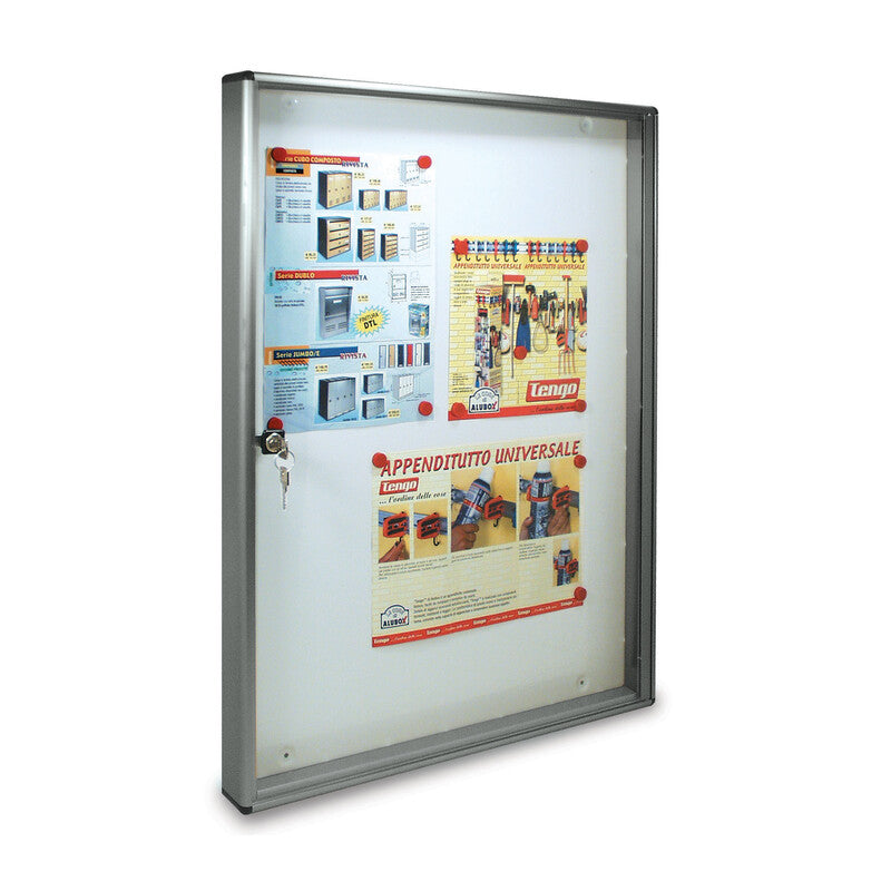 BACHECA FONDO MAGNETICO ALUBOX BC5 55X5X73 ARG- 1,0 pz