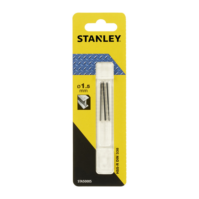 PIRANHA STANLEY STA50005 (X50005) PUNTA HSS 1,5 MM 3 PZ- STANLEY- 1,0 confezione