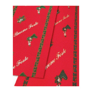 PASSATOIA BUONE FESTE H 100 CM FONDO ROSSO- ALMA- 50,0 ml