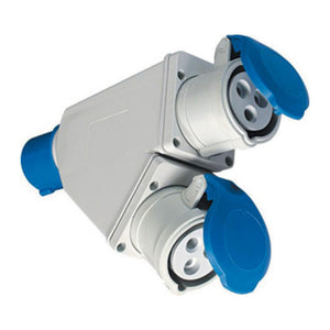 FME 73.105 ADATTATORE CEE 16A 2 PRESE 220V IP44- FANTON- 1,0 pz