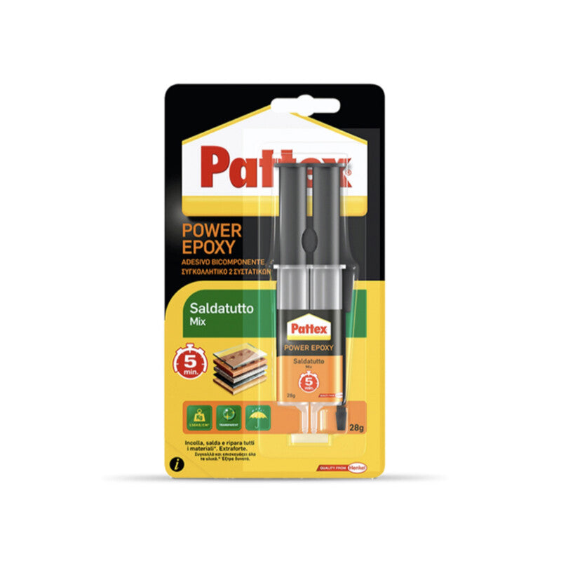 PATTEX POWER EPOXY SALDATUTTO MIX SIRINGA  28 G- HENKEL ITALIA- 6,0 pz