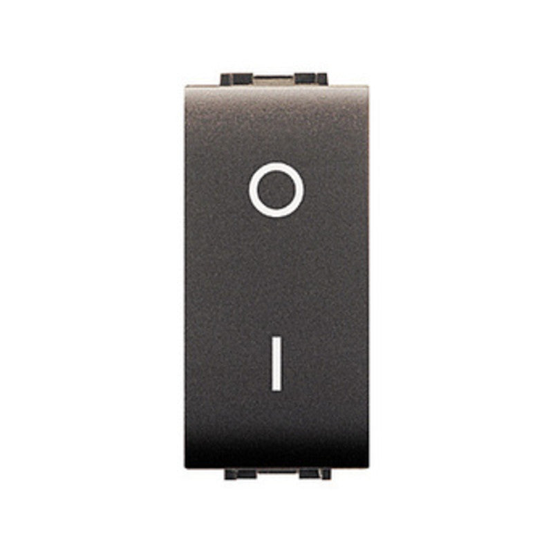 LIFE 4009 INTERRUTTORE BIPOLARE GRIGIO ANTRACITE- ELETTROCANALI- 12,0 pz