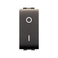 LIFE 4009 INTERRUTTORE BIPOLARE GRIGIO ANTRACITE- ELETTROCANALI- 12,0 pz