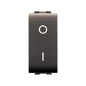 LIFE 4009 INTERRUTTORE BIPOLARE GRIGIO ANTRACITE- ELETTROCANALI- 12,0 pz