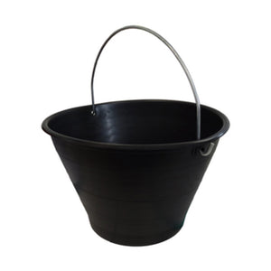 SECCHIO P/MURATORE PLAST C/ARCO NERO D 34CM 8 L- 10,0 pz