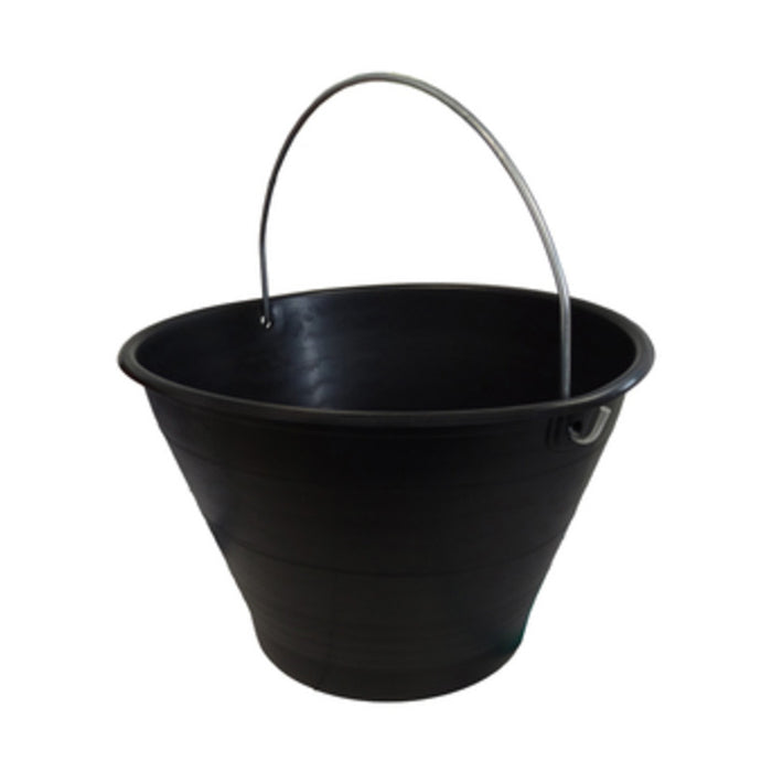 SECCHIO P/MURATORE PLAST C/ARCO NERO D 34CM 8 L- 10,0 pz