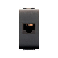 LIFE 4084 PRESA TELEFONICA RJ11 PLUG 6/4 GRIGIO ANT- ELETTROCANALI- 12,0 pz