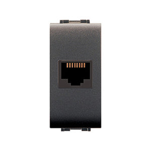 LIFE 4084 PRESA TELEFONICA RJ11 PLUG 6/4 GRIGIO ANT- ELETTROCANALI- 12,0 pz