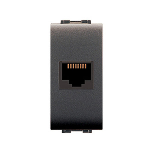 LIFE 4084 PRESA TELEFONICA RJ11 PLUG 6/4 GRIGIO ANT- ELETTROCANALI- 12,0 pz