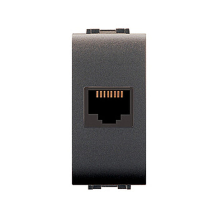 LIFE 4084 PRESA TELEFONICA RJ11 PLUG 6/4 GRIGIO ANT- ELETTROCANALI- 12,0 pz