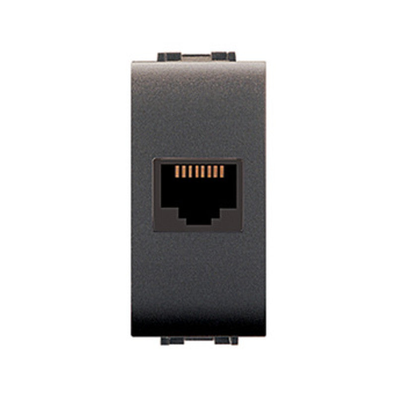 LIFE 4084 PRESA TELEFONICA RJ11 PLUG 6/4 GRIGIO ANT- ELETTROCANALI- 12,0 pz